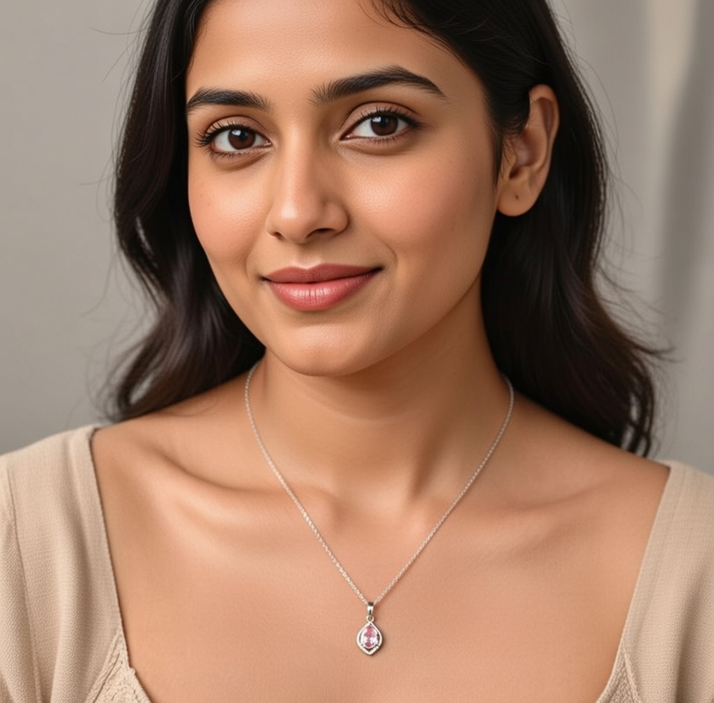 Soft Pink Lumina Drop Pendant