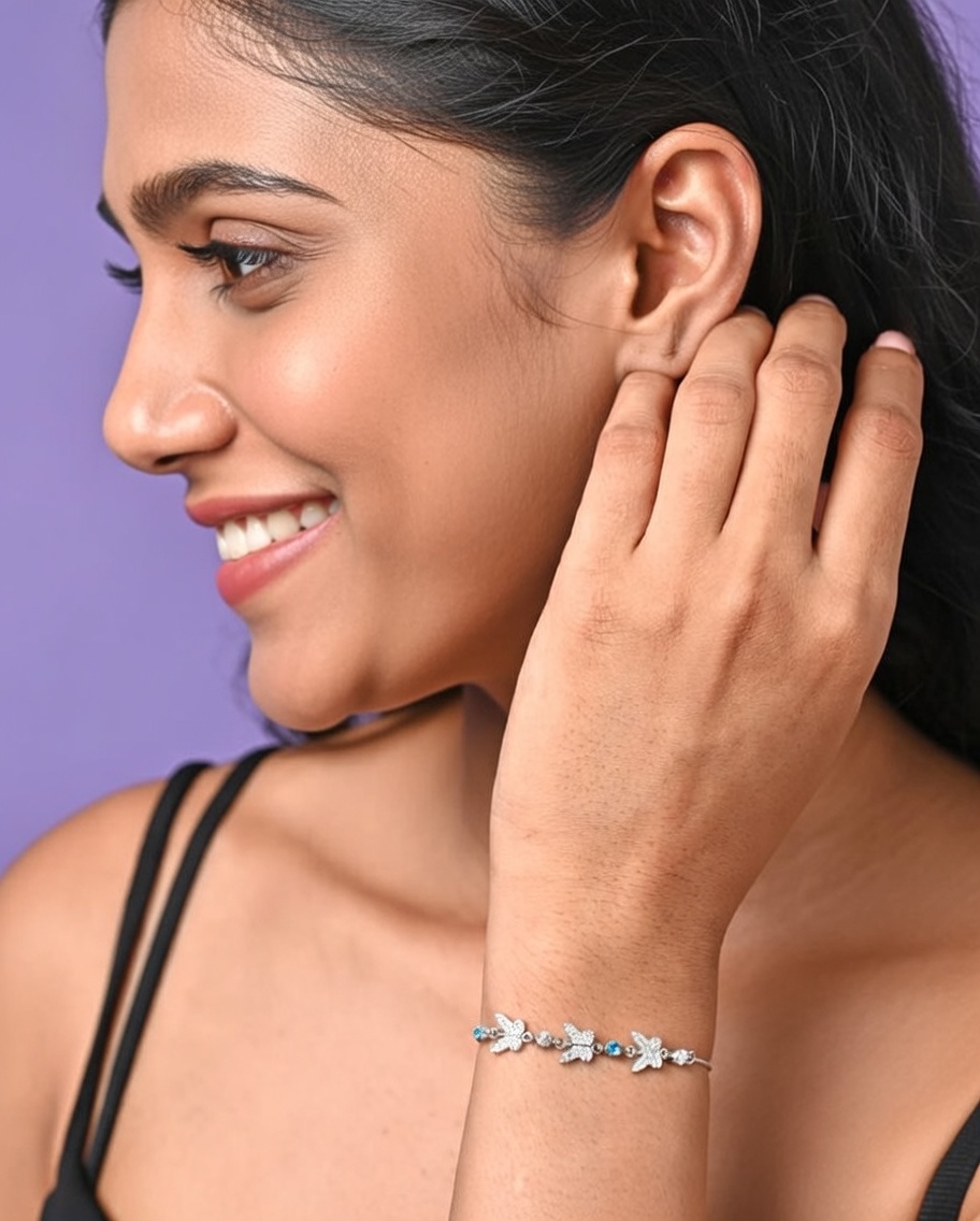 Azure Flutter Diamond Bracelet