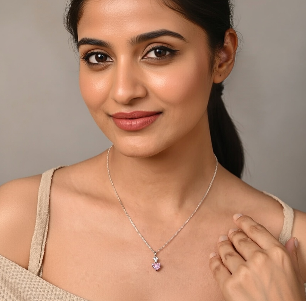 Sweet Promise Pink Heart Necklace