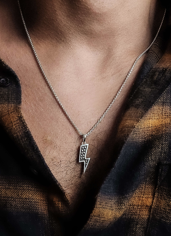 Cosmic Flash Silver Pendant