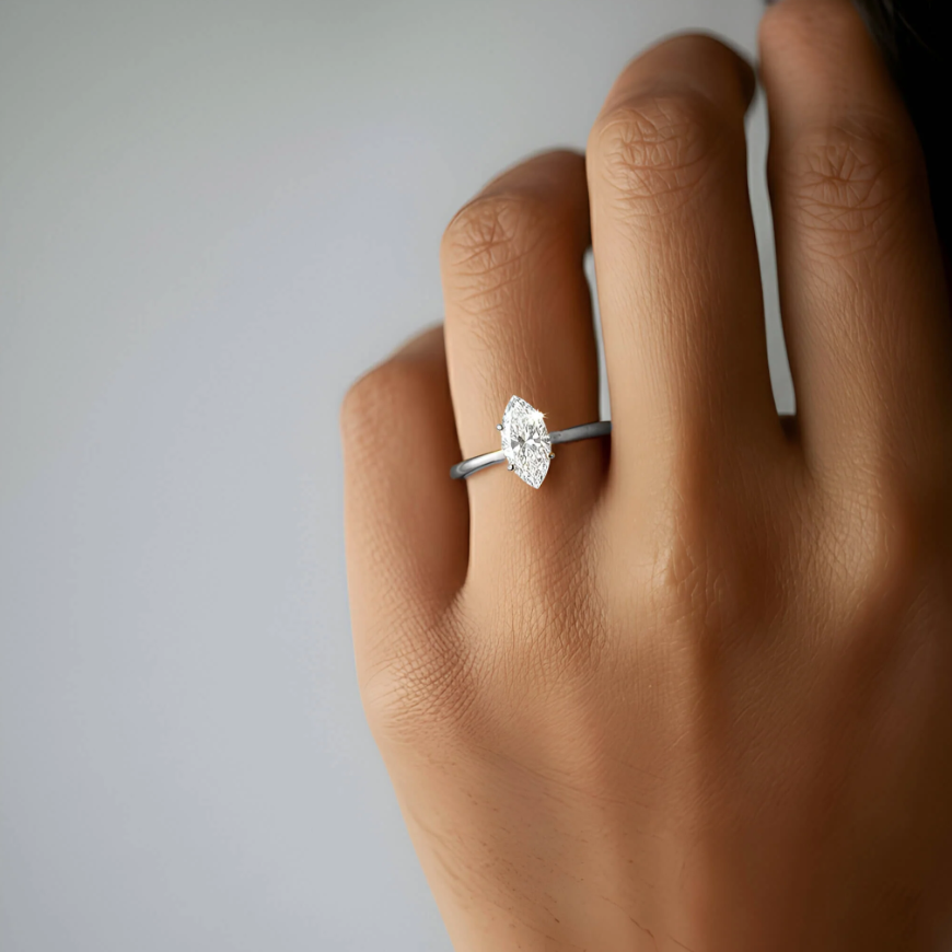 Moonveil Marquise Ring