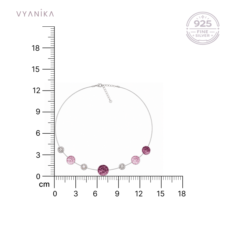 Vyanika Blush Orbit Necklace & Earrings Set