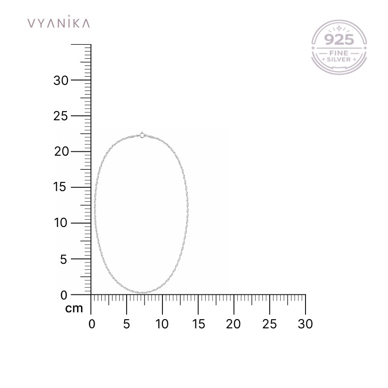 Vyanika Diamond-Cut Silver Chain Necklace