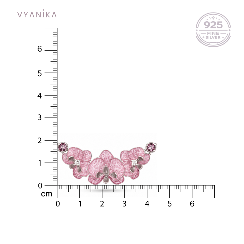 Vyanika Orchid Bloom Necklace & Earrings Set