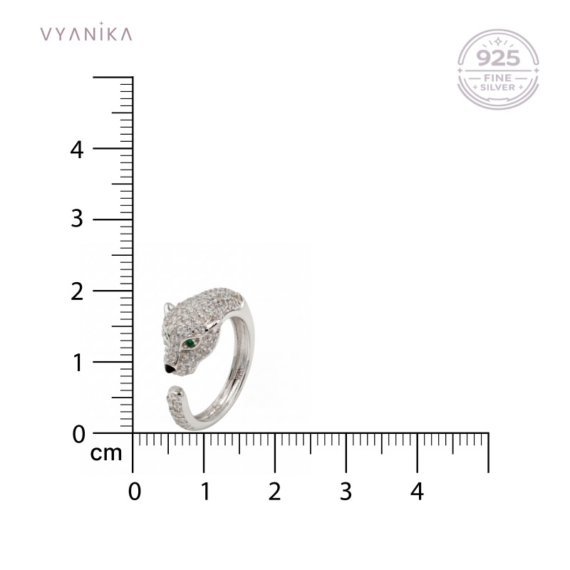 Vyanika Panther Luxe Ring – Crystal Studded
