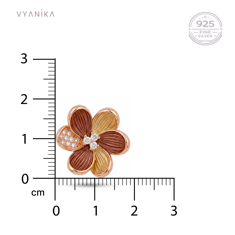 Vyanika Rose Bloom Drop Necklace & Earrings Set
