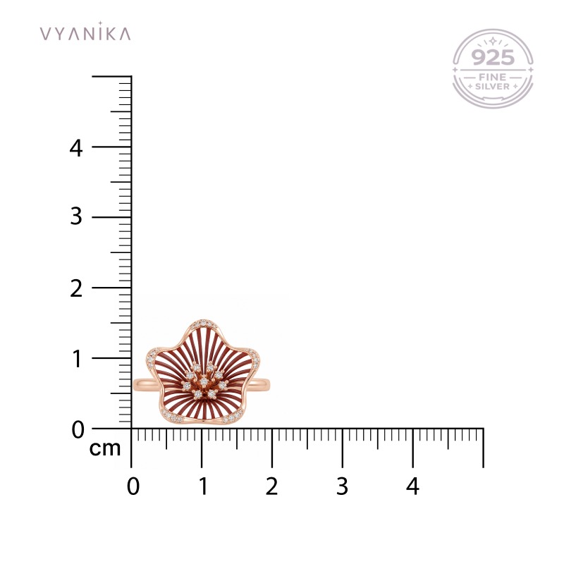 Vyanika Rose Bloom Sculpted Ring