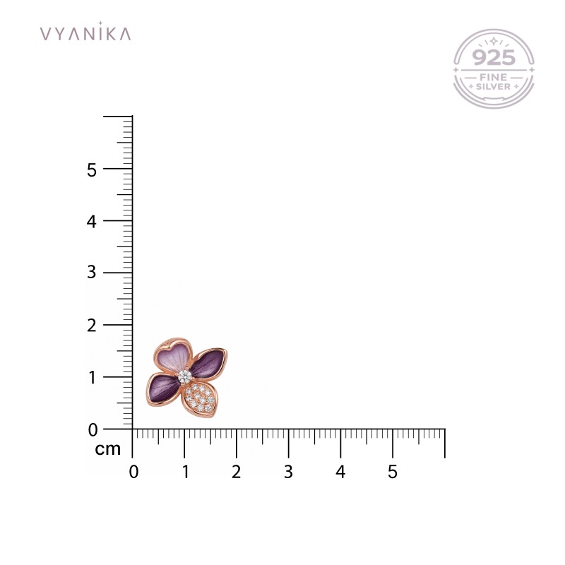 Vyanika Rose Gold Lavender Blossom Bracelet