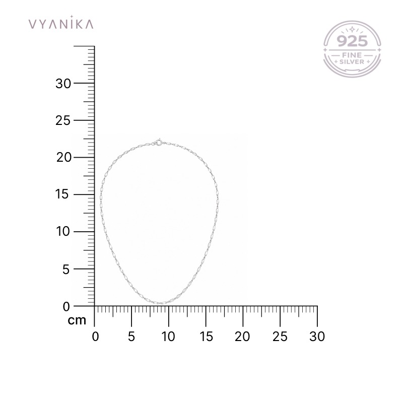 Vyanika Silver Textured Chain for Men