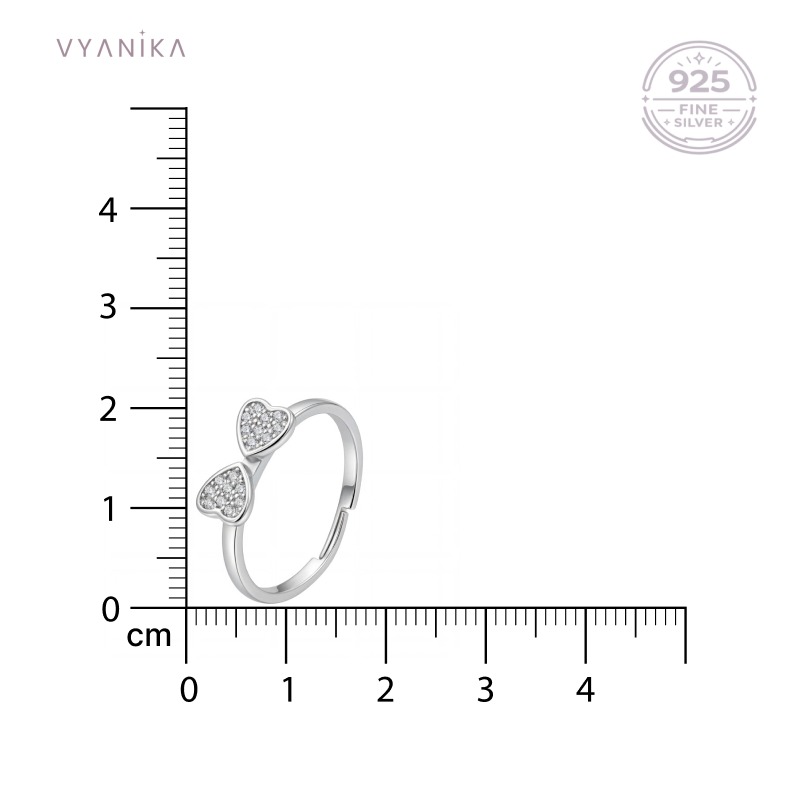 Vyanika Twin Heart Spark Ring