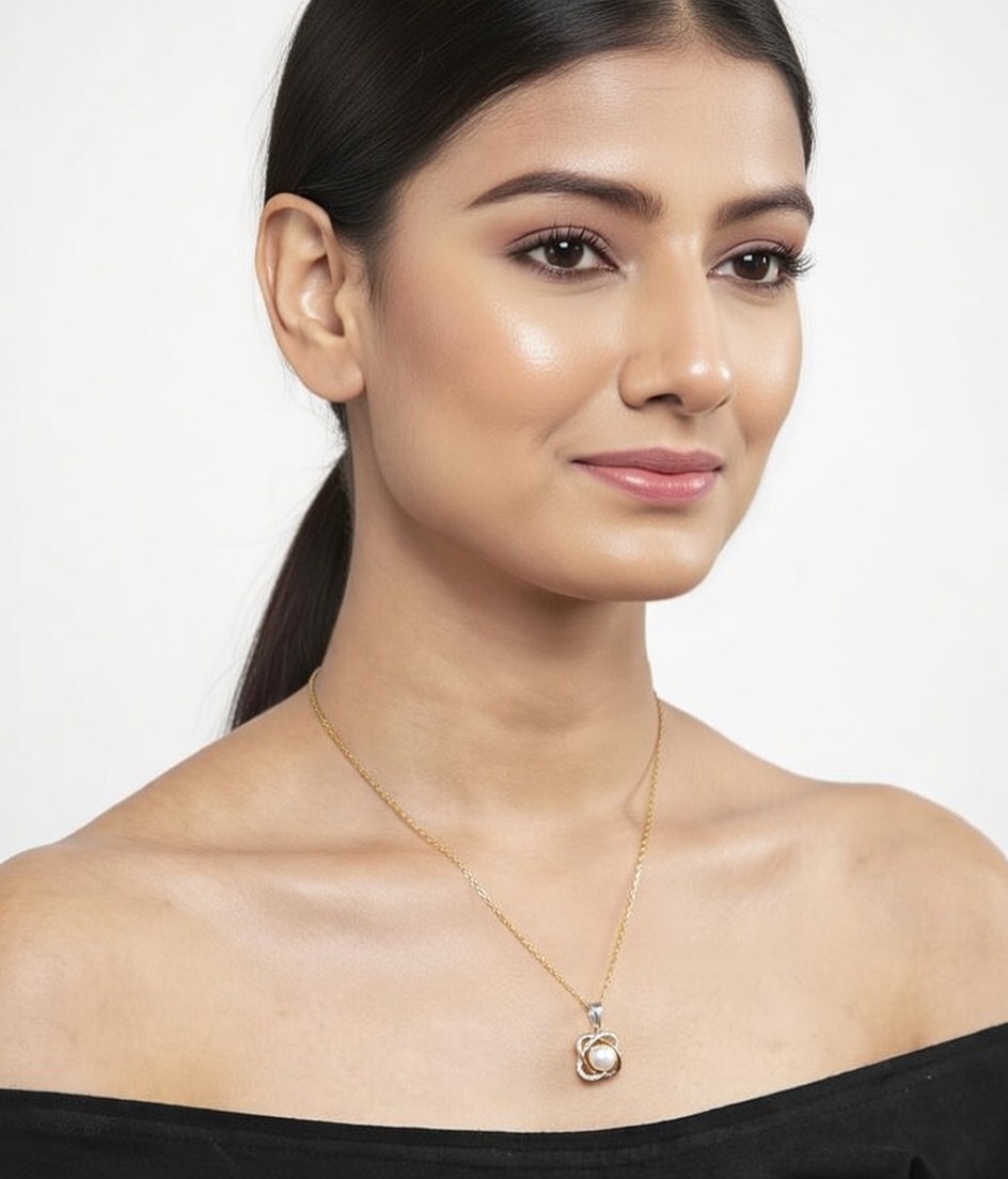 Infinity Embrace Pearl Pendant