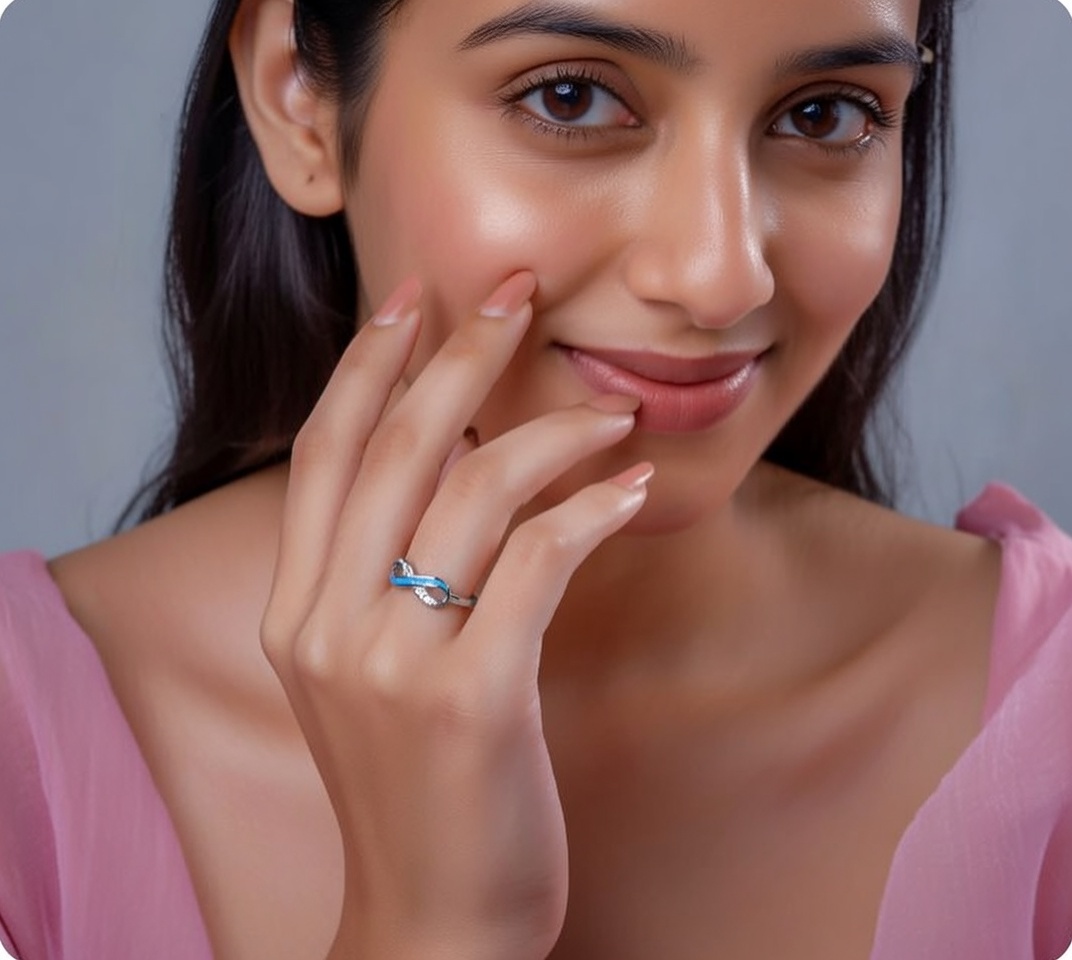 Lunaria Blue Opal Ring