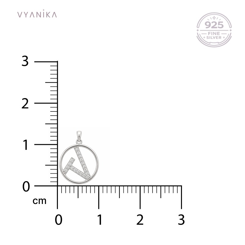Vyanika Sparkling Initial A Pendant