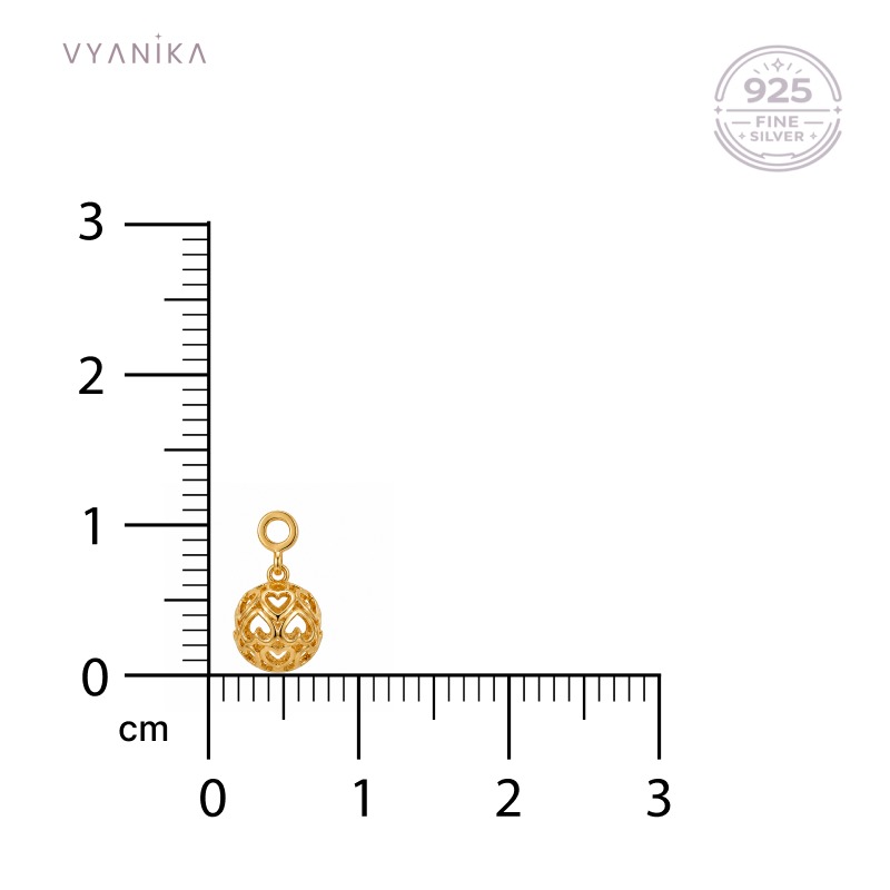 Vyanika Heart Bloom Gold-Plated Pendant