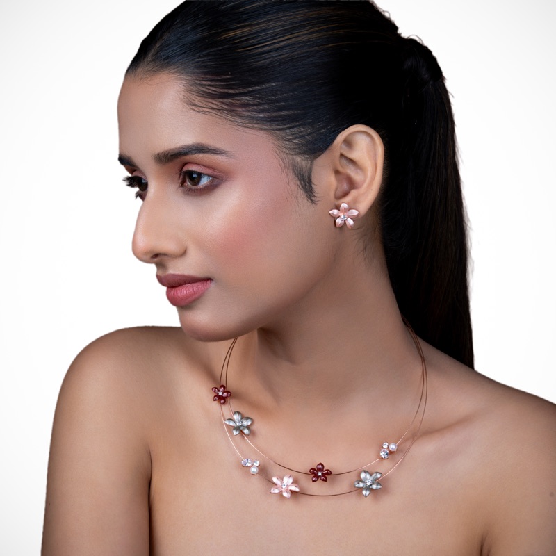 Vyanika Eternal Spring Necklace & Earrings Set