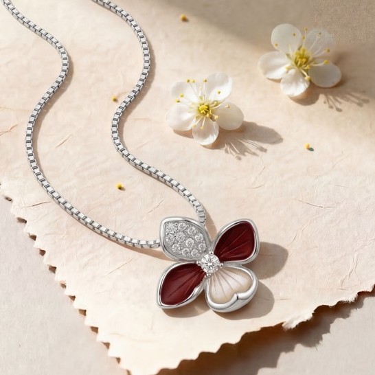 Vyanika Silver Lavender Blossom Bracelet