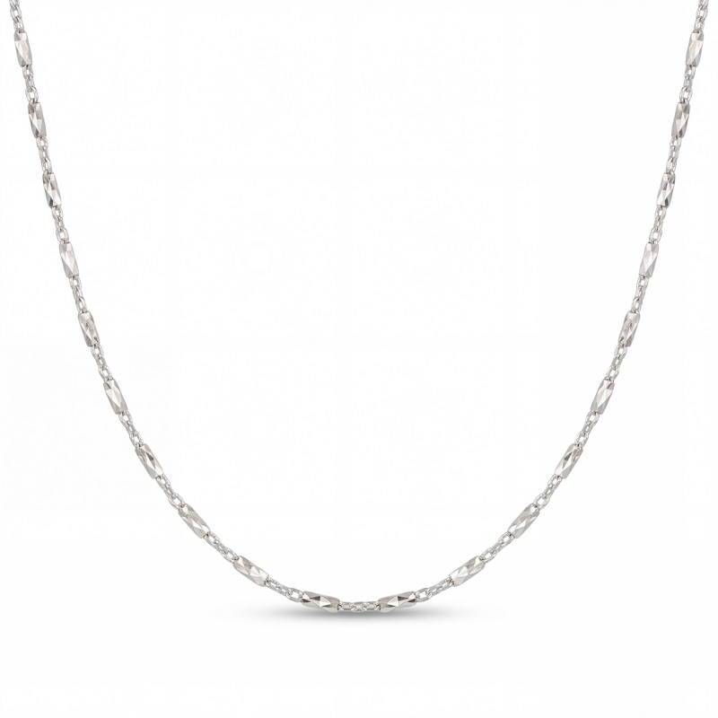 Vyanika Men’s Diamond-Cut Silver Chain Necklace