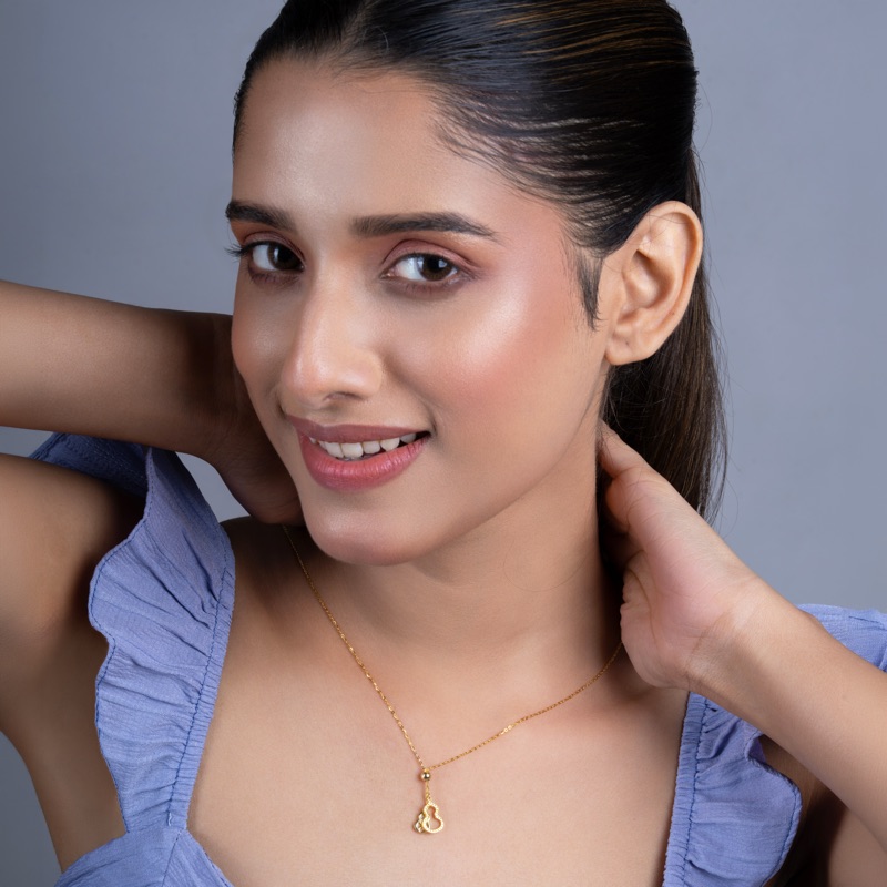 Vyanika Dual Heart Pearl Drop Pendant