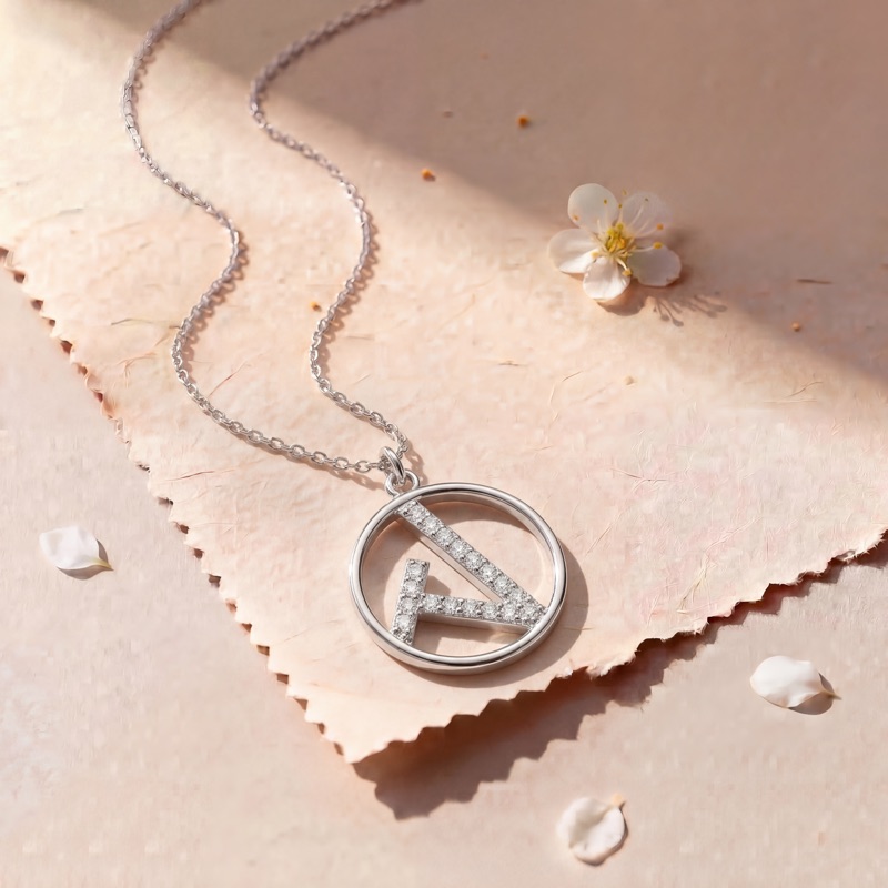Vyanika Sparkling Initial A Pendant