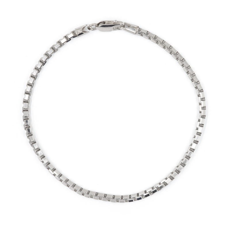 Vyanika Men’s Silver Box Chain Bracelet