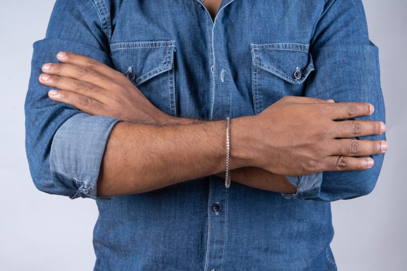 Vyanika Men’s Silver Box Chain Bracelet
