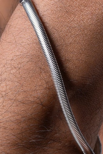 Vyanika Men’s Silver Snake Chain Bracelet
