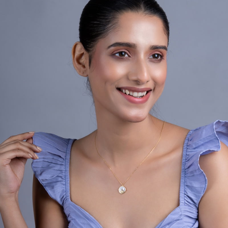 Vyanika Luna Halo Mother of Pearl Pendant