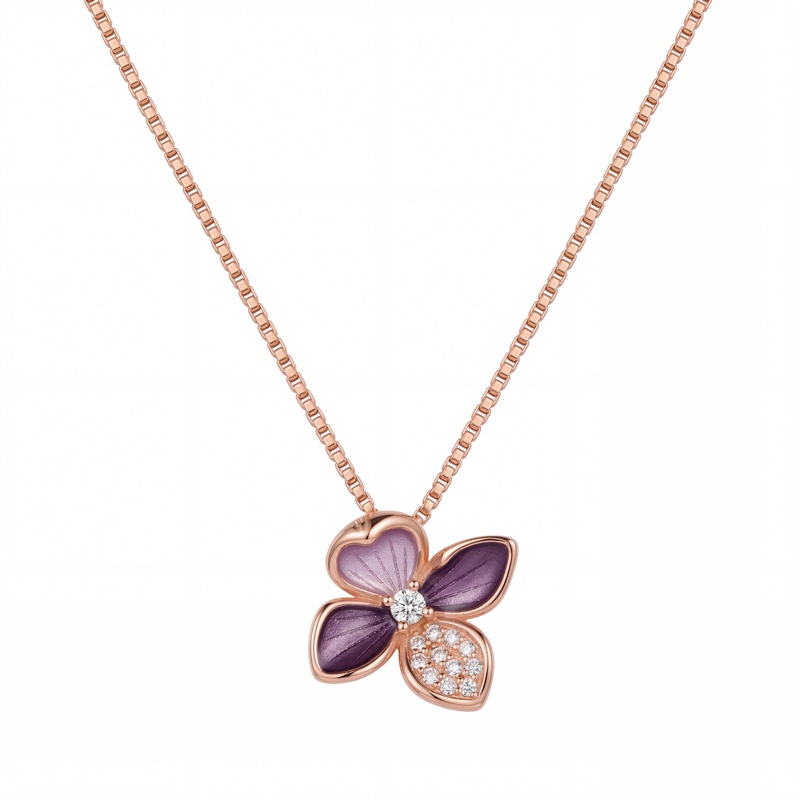 Vyanika Rose Gold Lavender Blossom Bracelet