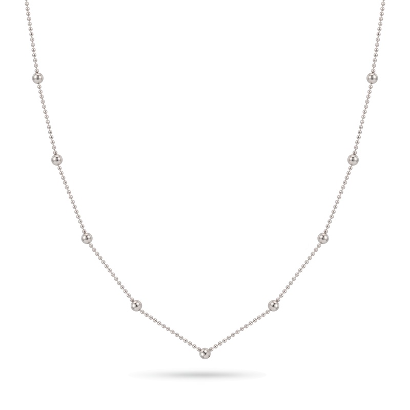 Vyanika Silver Beaded Chain for Men