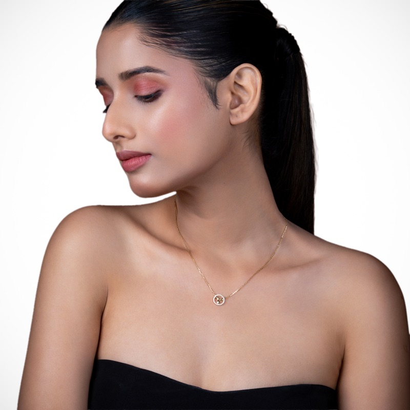 Vyanika Stag Charm Pendant Necklace